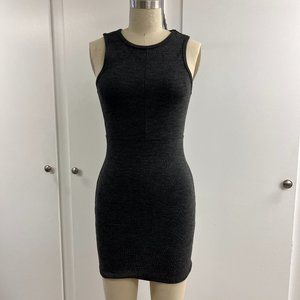 Women's Topshop Dark Gray Knit Sleeveless Bodycon Dress - Size 4